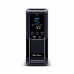 CyberPower CP1500AVRLCD Mini-Tower UPS – 1500VA/900W – AVR, LCD, 8 Outlets, USB, RJ11/RJ45, 3-Year Warranty